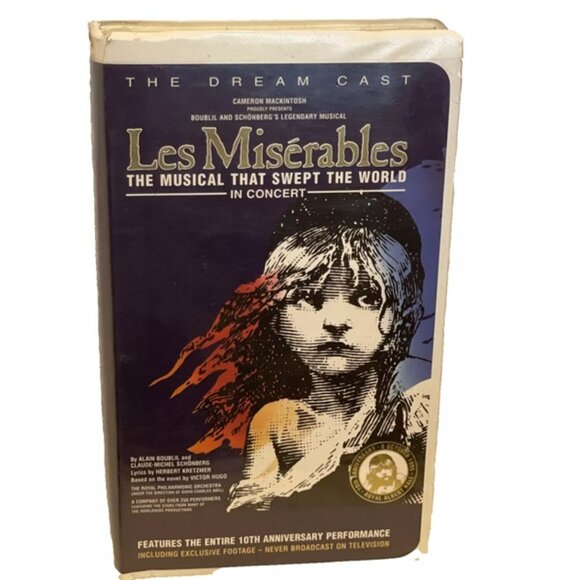 Les Miserables Musical - In Concert (VHS, 1996, Clamshell Case) The Dream Cast - Picture 1 of 11